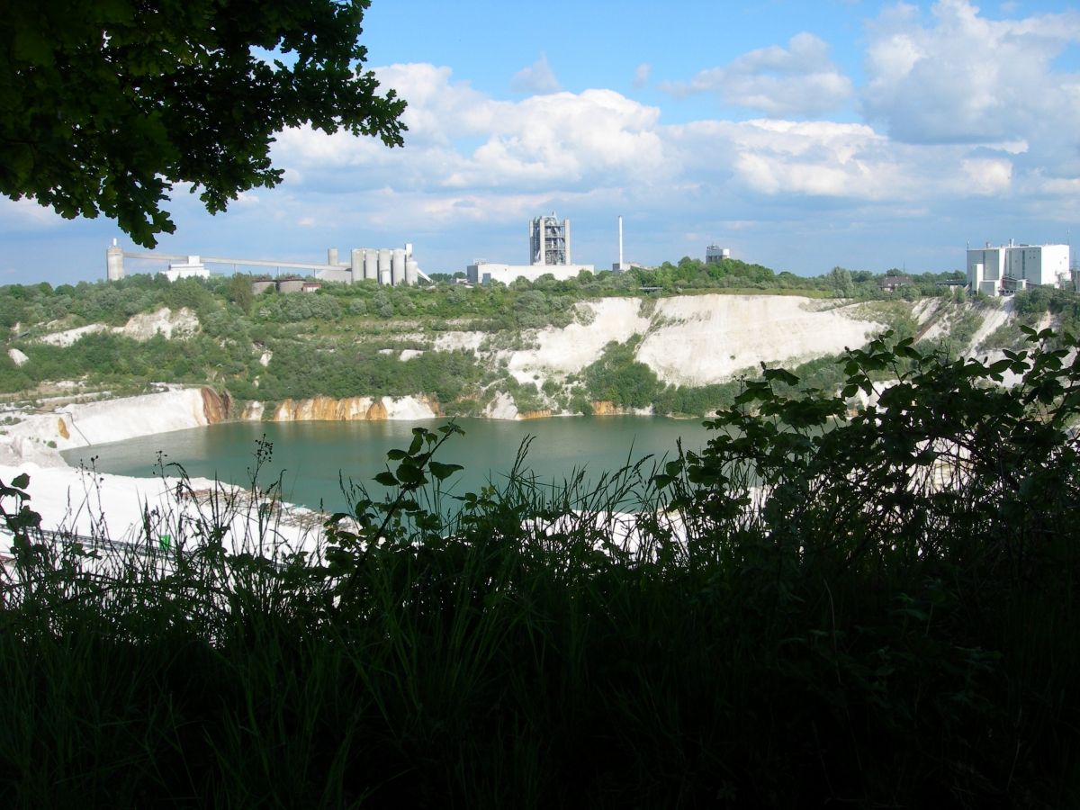 Chalk works and lake in Lägerdorf