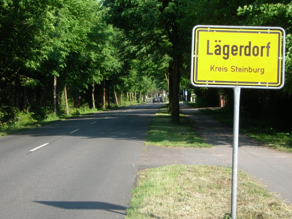 Town sign Lägerdorf, Steinburg district